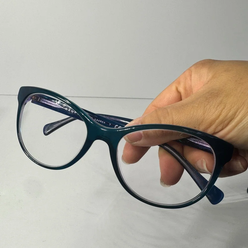 Ralph‎ Lauren RA7094 Teal Purple Cat Eye Eyeglasses Frames 54-17-145 with Case